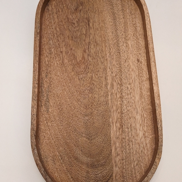 H&M  large oval wood tray ( brown mango wood) - Picture 5 of 7